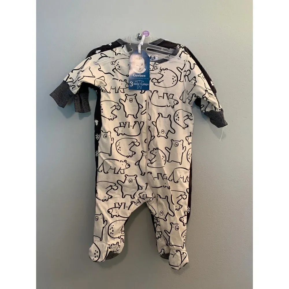 Set of 2 Winter Footie Pajamas